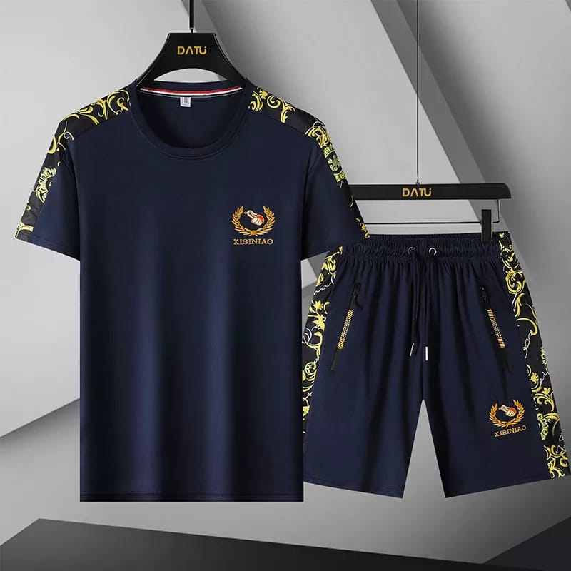 Black Half Pant & T-Shirt Combo Set
