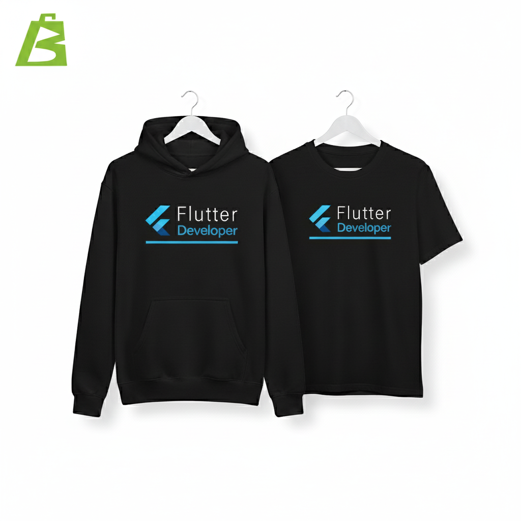 Flutter Combo Hoodie + T-shirt Black